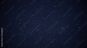Beautiful night sky background full of stars. Timelapse.