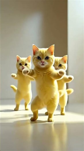 Dancing cats animation #catshorts #aicats #funnycats #youtubeshorts