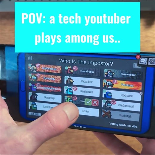 POV: a tech youtuber plays among us...
