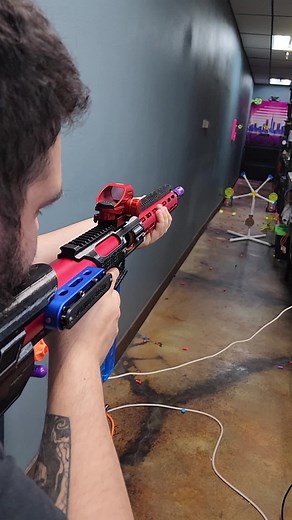 Full Auto Nerf AEG High Performance Tagger #nerf #aeg #nerfblaster #frontlinefoam #3dprintedblaster #blaster #3dprintedtoy