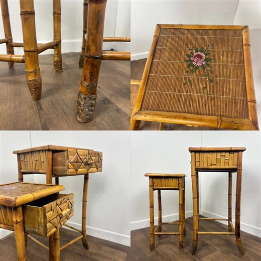 A charming and highly decorative pair of vintage French bamboo side tables, beautifully crafted and wonderfully versatile. https://www.timelessfurnitureuk.com/product-page/vintage-bamboo-side-tables-set-of-two 🌟 🛒 Tap the website to see what’s just NEW, and don’t miss out—these beauties don’t stick around long! 📍 Wrexham - delivery available 🇬🇧 🗓 Open by appointment