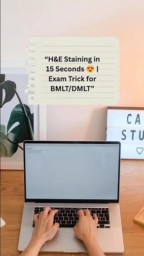 “H&E Staining in 15 Seconds 😍 | Exam Trick for BMLT/DMLT”