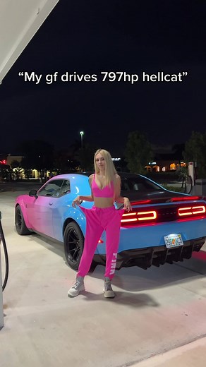 Hellcat Challenger Car Girl
