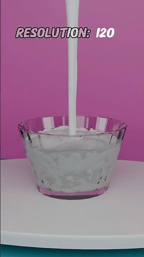 Fluid simulation resolution based in Blender #animation #simulation #blender#asmr #satisfying #relax