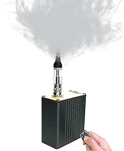 Mini Fog Machine,Smoke Machine for Outdoor Events DJ Parties Photography,Indoor Stage Effects,Halloween (Square black)