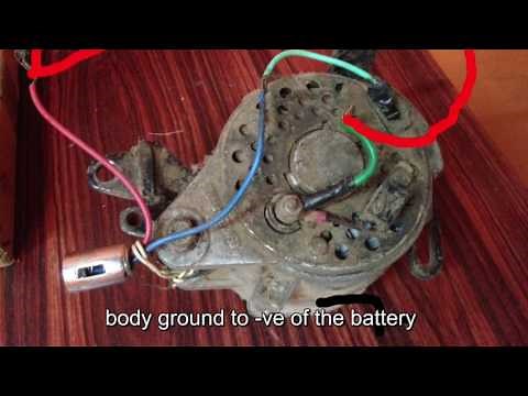 How to connect alternator to battery
