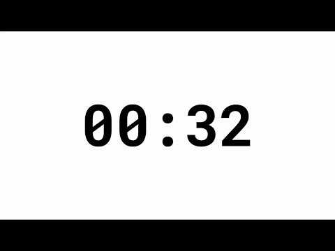 32 Second Countdown Timer - White Background