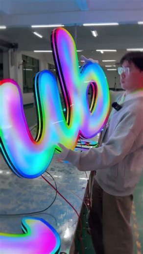 The night lights up because of it! The visual magic of colorful illuminated billboards #billboard