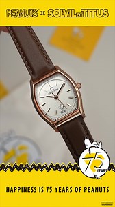 Barista Collection Limited Edition Watch Set captures the joy of friendship, featuring Snoopy and Charlie Brown’s playful moments in a rose gold design with exclusive engravings and a commemorative leather strap. | Solvil et Titus Singapore