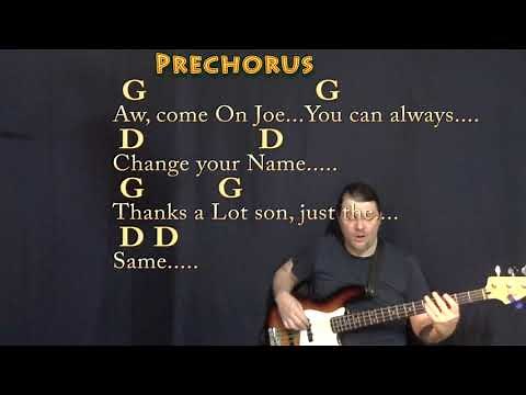 Ventura Highway (America) Bass Guitar Cover Lesson in D with Chords/Lyrics