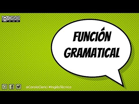 Función gramatical #InglésTécnico