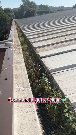 Commercial Gutter Cleaning – Before It’s Too Late! 🌧️ We recently carried out a commercial gutter clean where a heavy build-up of vegetation had completely blocked the system. 🌿 The trapped debris was preventing rainwater from draining properly, which led to water ingress and potential damage to the building. Regular maintenance like this is essential to keep your property protected and avoid costly repairs down the line. ✅ Thoroughly cleaned and cleared all gutters ✅ Ensured free water flow ✅
