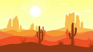 Moving Landscape Desert Cactus Looped Animation Stock Footage Video (100% Royalty-free) 1068336356 | Shutterstock