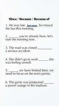 Since vs Because vs Because Of | English Grammar Tips | Avoid Mistakes and Speak Clearly!
