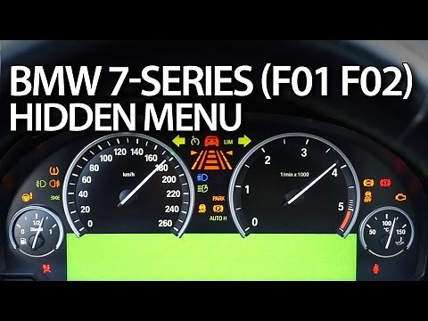 BMW 7-Series hidden menu, instrument cluster test mode (F01, F02)