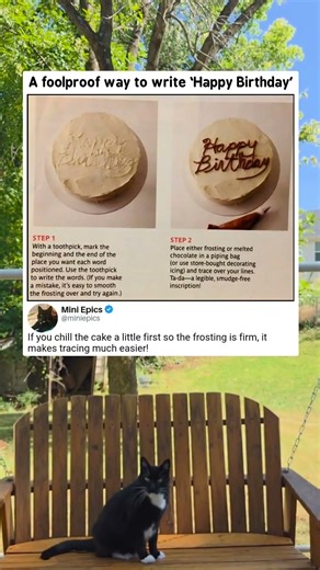 FOOLPROOF CAKE WRITING TRICK! 🎂 The Easiest Way to Write ‘Happy Birthday’ #bakinghacks