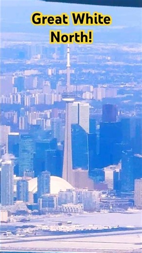 Flying Past Toronto’s CN Tower… and Canada is FULLY Frozen 🇨🇦❄️ | 4K Short