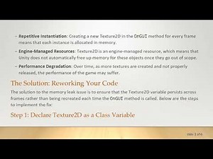 How to Fix a Memory Leak in Unity’s Texture2D Rendering