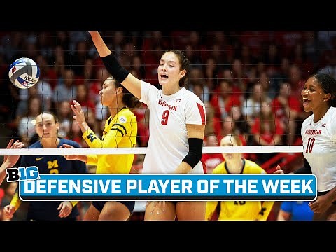Caroline Crawford Highlights | B1G Volleyball Defensive Player of the Week | Oct. 10, 2023