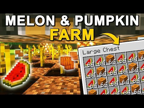 EASY Automatic Melon + Pumpkin Farm in Minecraft 1.21+ (Tutorial)