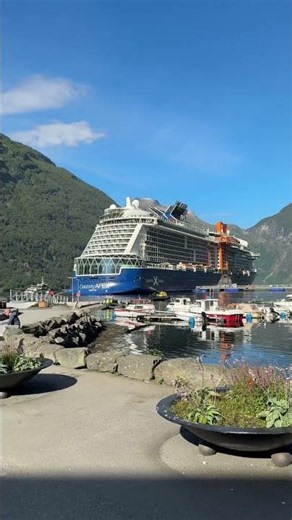 Celebrity Apex in Geiranger Norway #pinayviajera #celebrityapex #celebritycruises #apex #seaman