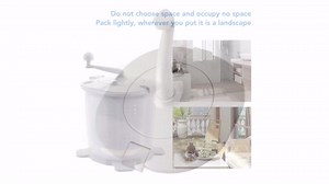 Manual Washing Machine Portable Hand Crank Washer for Small Spaces Compact Non Electric Laundry Solution for Dorm Apartment Camping Travel Lightweight and Easy to Use in Nordic Grey
