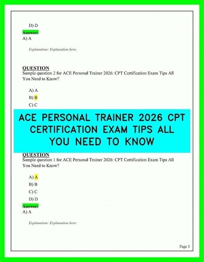 ACE PERSONAL TRAINER 2026 CPT CERTIFICATION EXAM TIPS ALL YOU NEED TO KNOW | 2026 STUDY GUIDE NOW