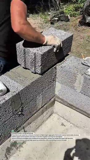 Lightweight Concrete Block Build Hack! #construction #masonry #builder