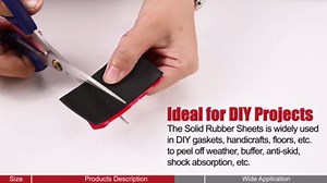 Adhesive Neoprene Rubber Strips 2" Wide x 1/16" Thick x 10' Long, Sheets, Rolls With Self-Stick Backing for Matting, Padding, Sealing, Gaskets