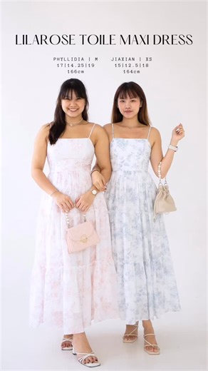 NM - Online Fashion Store on Instagram: "🩷 NM Launch Try Ons 🩷 Lilarose Toile Maxi Dress— launching 25 December 830pm A classic you’ll treasure season after season 🫶🏻 Jiaxian XS 164cm | 15 | 12.5 | 18 (In between XS/S) Phyllidia M 166cm | 17 | 14.25 | 19 (In between M/L) Try-Ons for each design has been split up into individual reels for easy reference. Head over to our reels category for information on other designs! ☺️ #nmtryons"