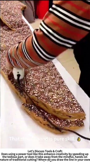 Precision in Motion: Cutting Fabric with an Electric Scissors ⚡