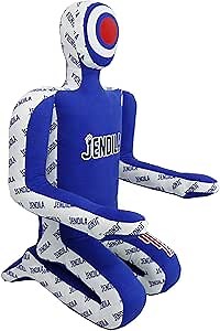 Grappling Dummy MMA Jiu Jitsu – Grappling Wrestling Dummy – Made from Durable Canvas Fabrics – MMA Dummy for Multiple Drills UNFILLED (Blue, 66")