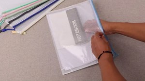 28pcs Mesh Zipper Pouch Document Bag, Bags for Organizing, Waterproof Zip File Bags, Letter Size, A4 7Colors Puzzle Storage Office Supplies, Folder Translucent Wallet Holders for School/Homework