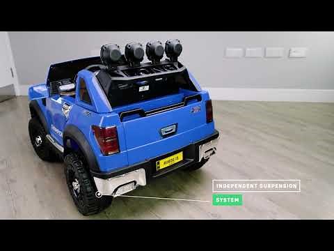 Kids 12V Electric Ride on Ford Style Raptor Wildtrak F150 Jeep Truck With Parental Remote Control