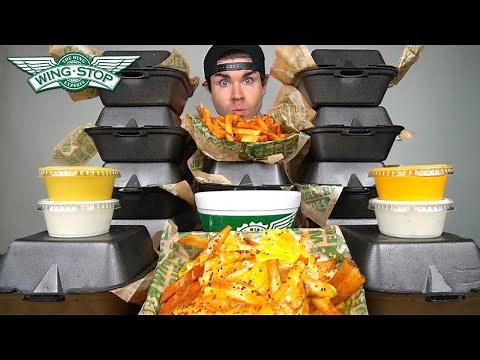 Huge WINGSTOP BONELESS WINGS MUKBANG + VOODOO FRIES + XL RANCH + (Which Flavor BEST?)