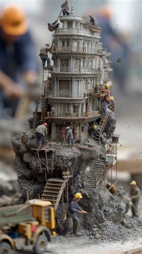 How to make Miniature Buliding Miniearth #house#diy#building