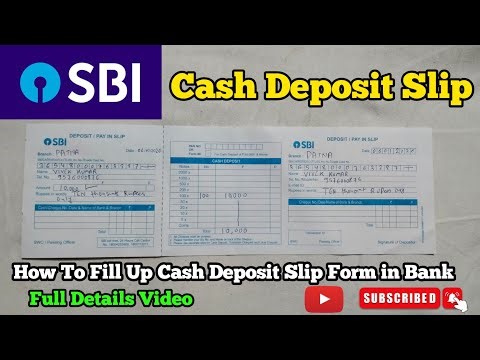Sbi Bank Cash Deposit Slip form fill up Process| How to fill up cash deposit form in Bank| SBI Bank