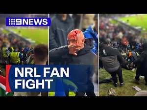 Footage shows alleged brawl at NRL match | 9 News Australia
