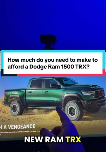 How much do you need to make to afford a Dodge Ram 1500 TRX? #ram #ram1500 #dodgeram #ramtrx #finance