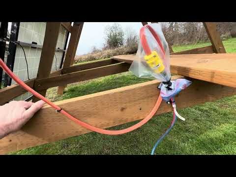 First DIY array of 6 solar panels permanently installed! Used Mitsubishi 185 watt panels.