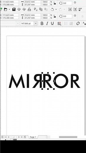 MIRROR logo in CorelDraw #shorts #graphicdesign #logodesign #coreldraw