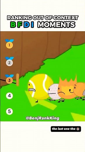 Ranking BFDI Moments😭