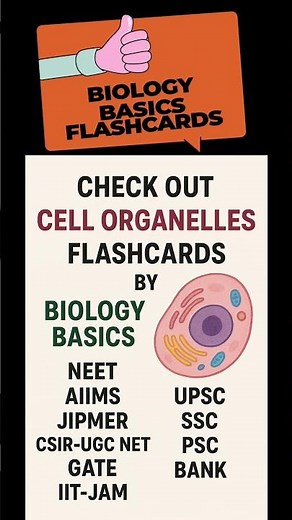 Biology basics brings you flashcard on cell organelle #biologybasics #neetbiology #biologyclass