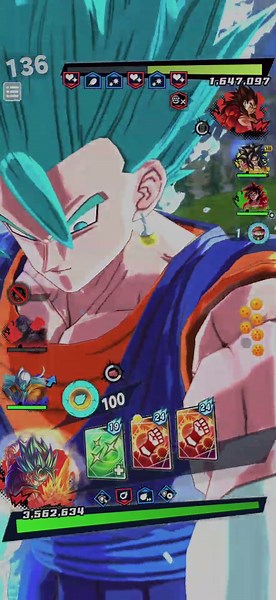 プラチナフラグメントを貰ったULベジットブルーの特殊4連発 #ドラゴンボールレジェンズ #dragonballlegends