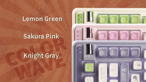 KZZI K75 PRO RGB 75% Wireless Gasket Mechanical Keyboard, Triple Mode BT 5.0/2.4G/USB-C 82 Keys Hot Swappable Gaming Keyboard w/Knob & Power Display, Custom Tactile Switches, Mousse Brown