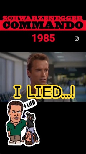 Arnold's punch line from Commando. "I LIED." #arnoldschwarzenegger #commando #australia 💪💪💪 #arnie