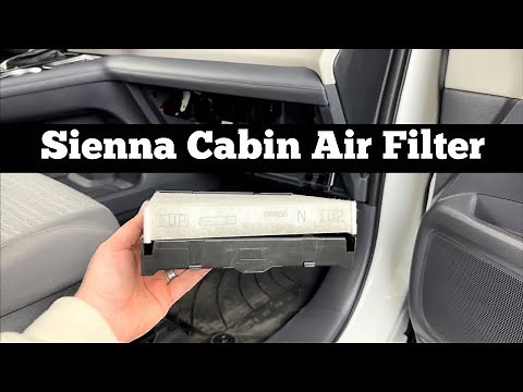 2021 - 2023 Toyota Sienna Cabin Air filter Replacement - How To Change Or Replace AC Filter Location