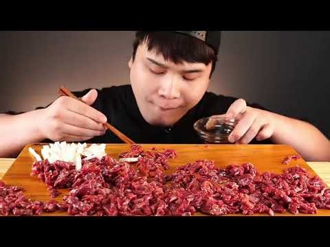 RAW BEEF MUKBANG CHALLENGE Korean Yukhoe Eating | Crunchy Chewing Sounds