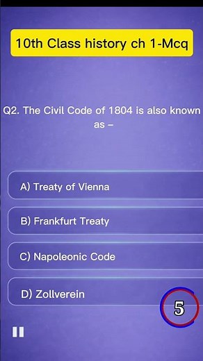 Class 10 History Ch 1 MCQ in 60 Seconds | Nationalism in Europe#cbseclass10 #cbseboard #history