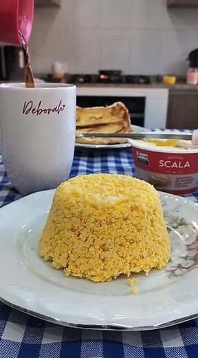 Cuscuz de Microondas com Flocão 🥣 Pronto em 1 Minuto (Só 3 Ingredientes!)